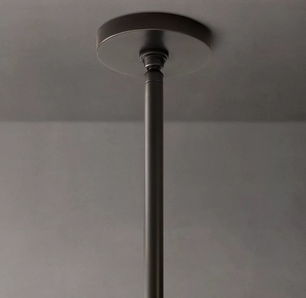 Pauillac Brass Tapered Glass Round Chandelier