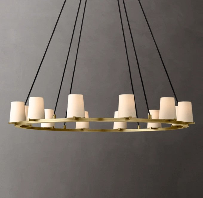Pauillac Fabric Shade Round Chandelier
