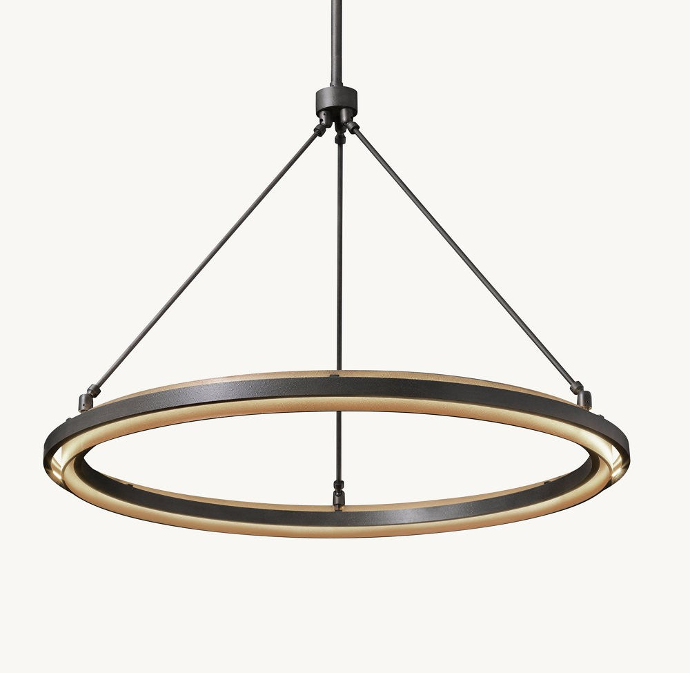 Peralta Round Forged Iron LED Chandelier