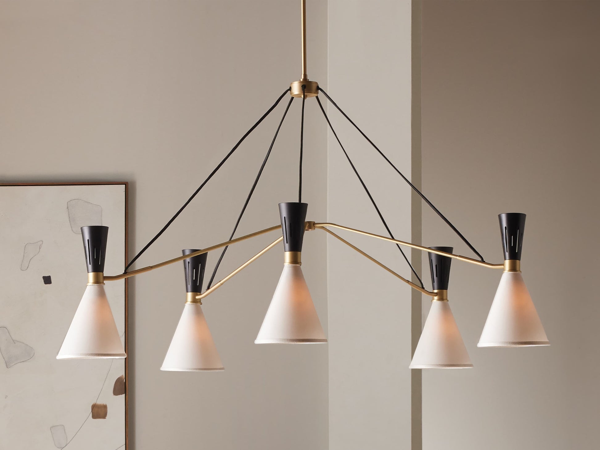 Ramsey Italian Sculptural Round Chandelier