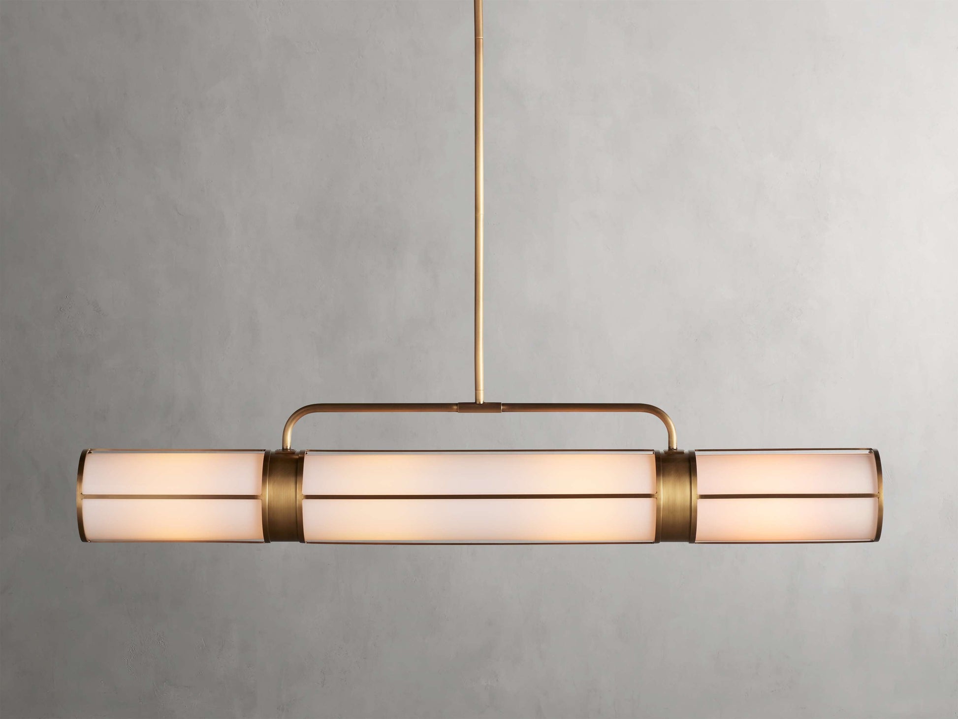 Remming Linear Milk Glass Pendant
