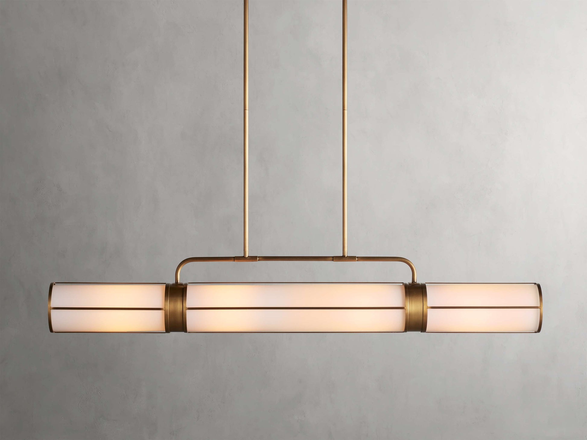 Remming Linear Milk Glass Pendant