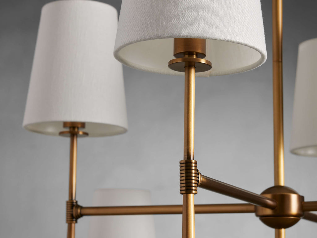 Rhodes Eight-Light Linen Shade Chandelier