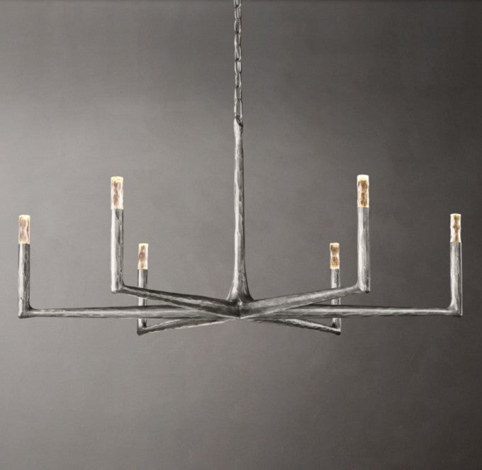 Thaddeus Hand-Forged Round Chandelier