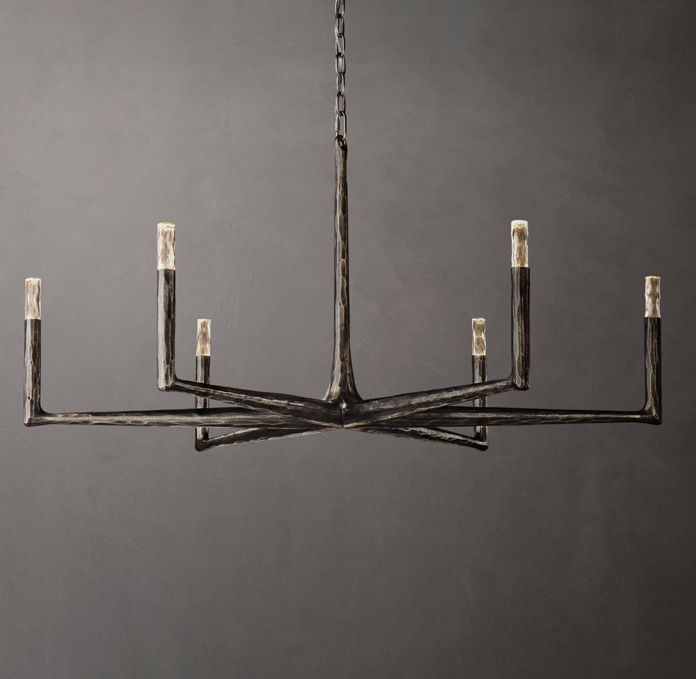 Thaddeus Hand-Forged Round Chandelier