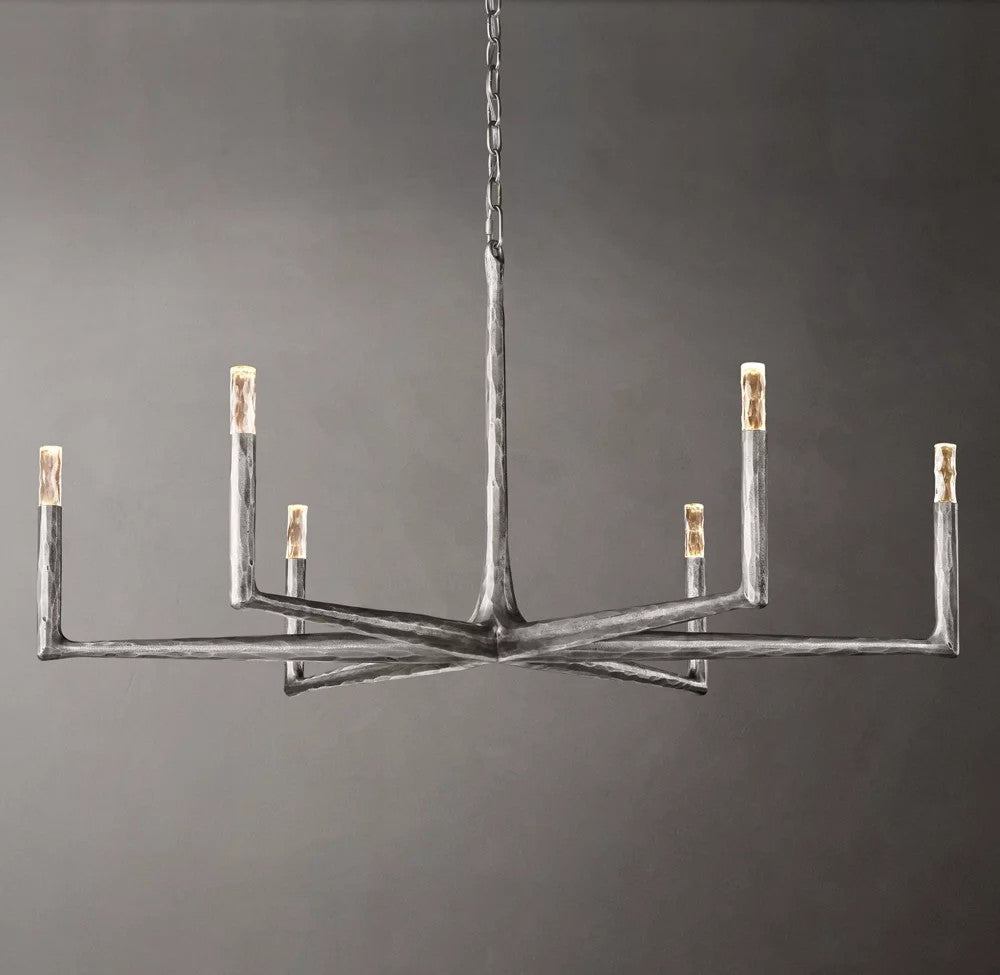 Thaddeus Hand-Forged Round Chandelier