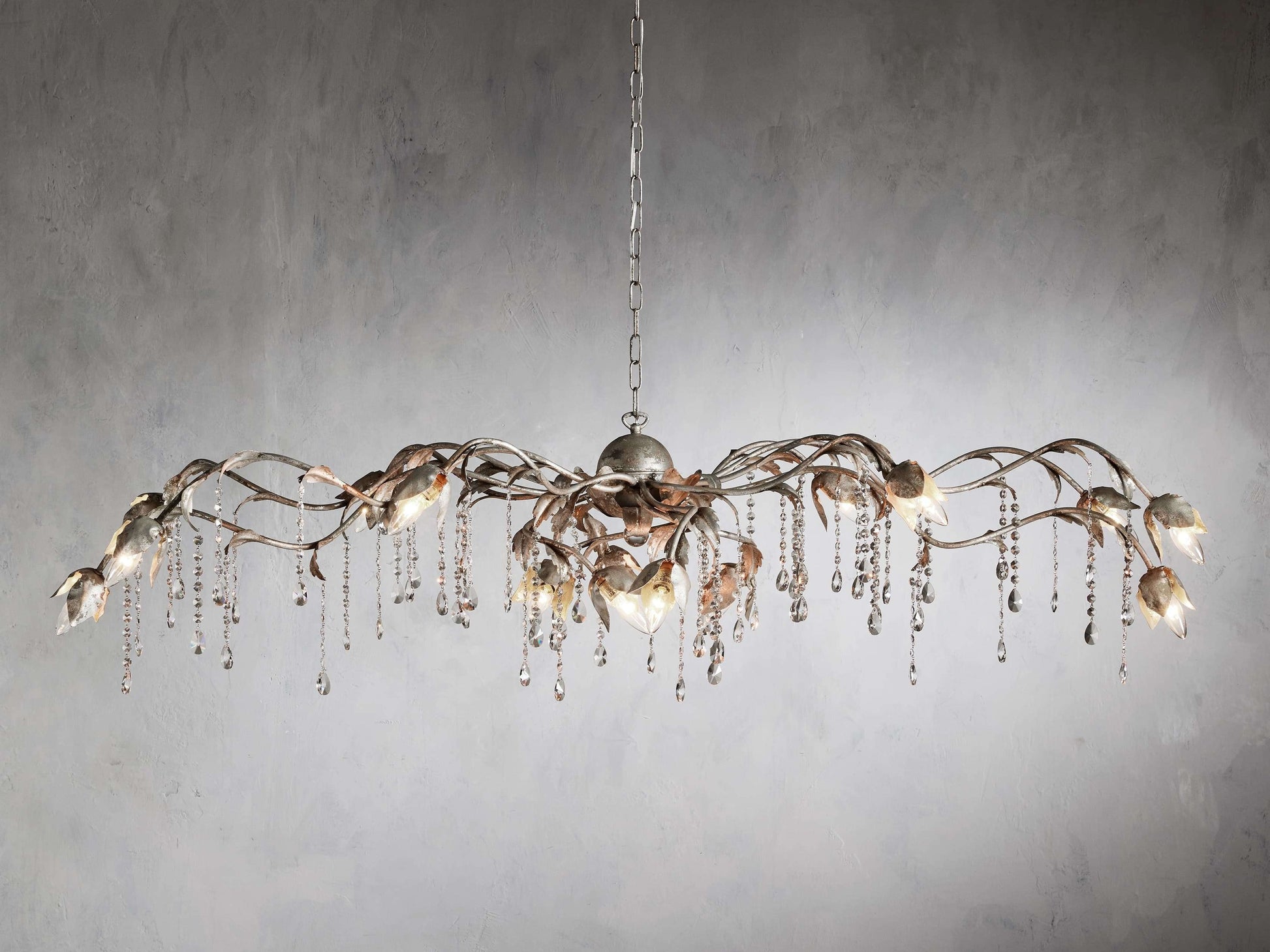 Viticcio Silver Vine Linear Chandelier